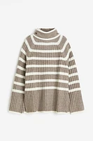 Rib-knit Turtleneck Sweater