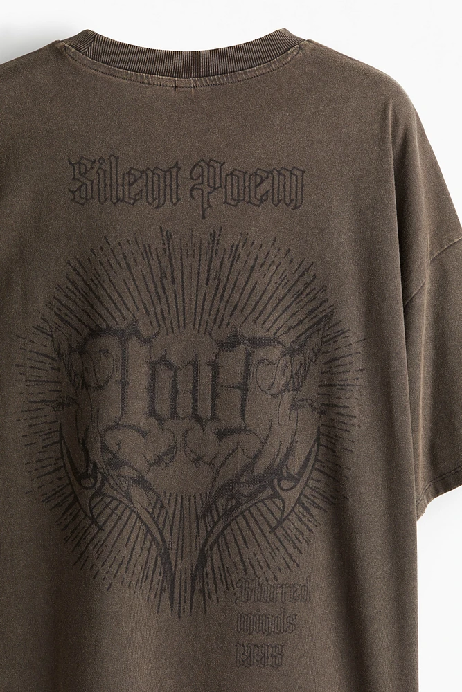 Oversized Motif-detail T-shirt
