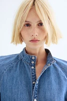 Tie-Belt Denim Dress