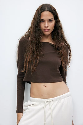 Boat-Neck Cotton Top