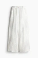 Wide-Leg Linen-Blend Pants