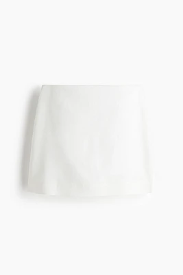 Linen-Blend Mini Skort