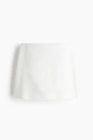 Linen-Blend Mini Skort
