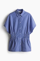 Chemise avec taille en nid d'abeille