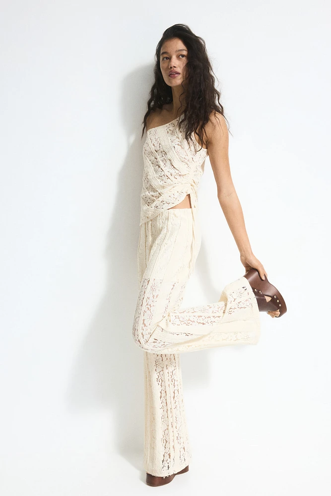 Pantalon avec dentelle