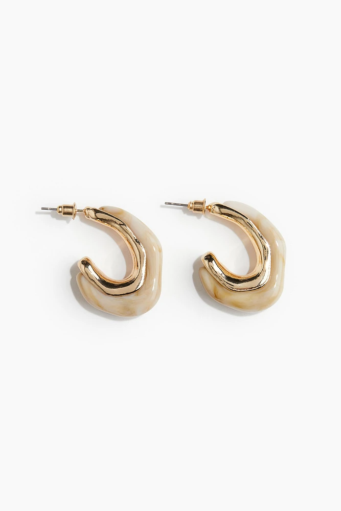 Marbled Hoop Earrings