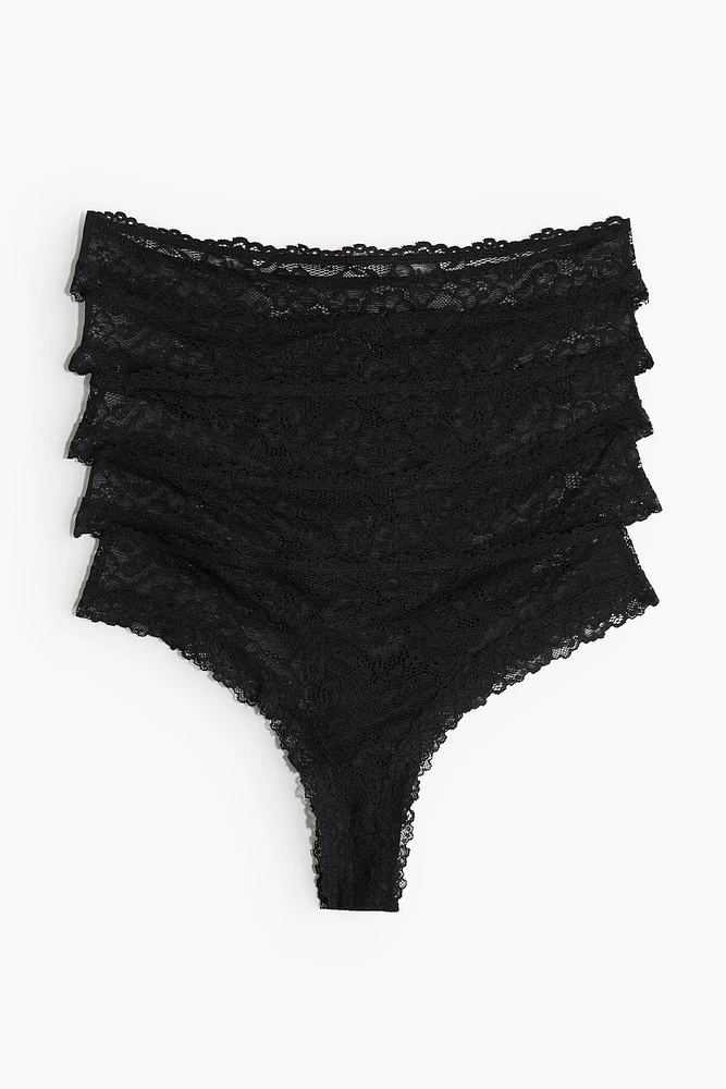 Lot de 5 culottes Brazilian en dentelle