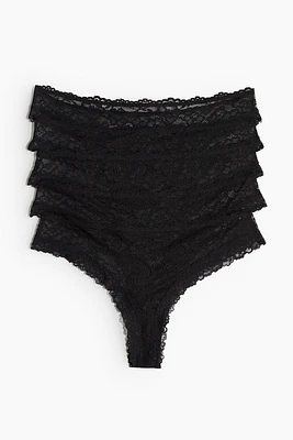 Lot de 5 culottes Brazilian en dentelle