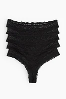 Lot de 5 culottes Brazilian en dentelle