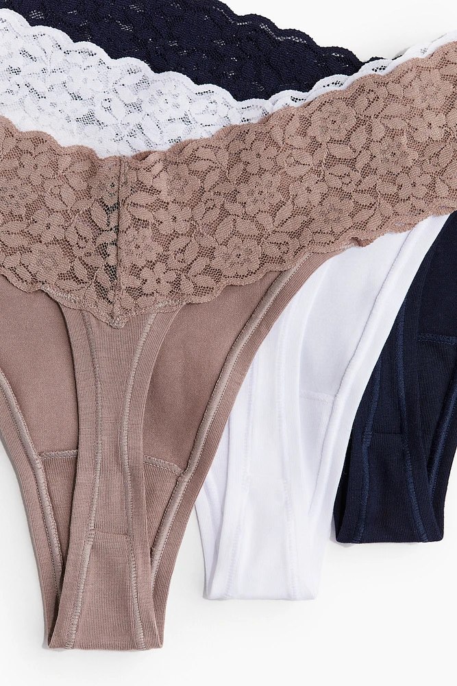 Lot de 10 culottes Thong en dentelle