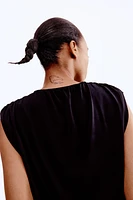 Draped cropped top