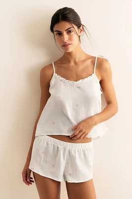 Pyjama en mousseline de coton