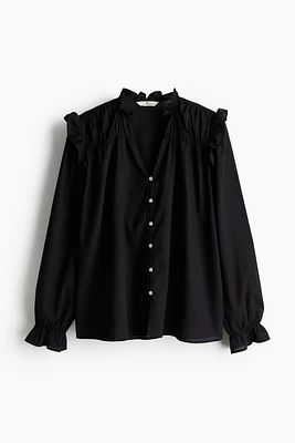 Blouse en lin mélangé