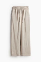 Wide-cut Pull-on Pants