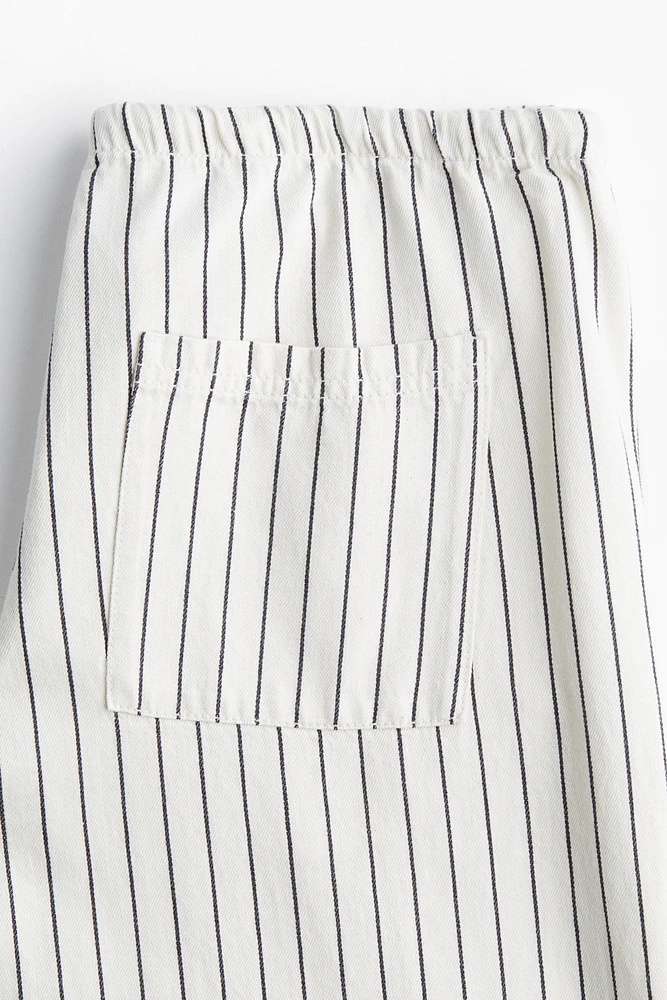 Pantalon en denim avec cordon de serrage