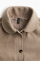 Twill Jacket with Fluffy Collar