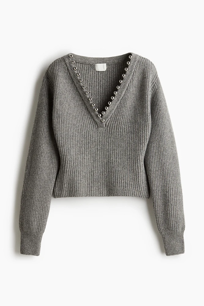 Bead-Detail Sweater