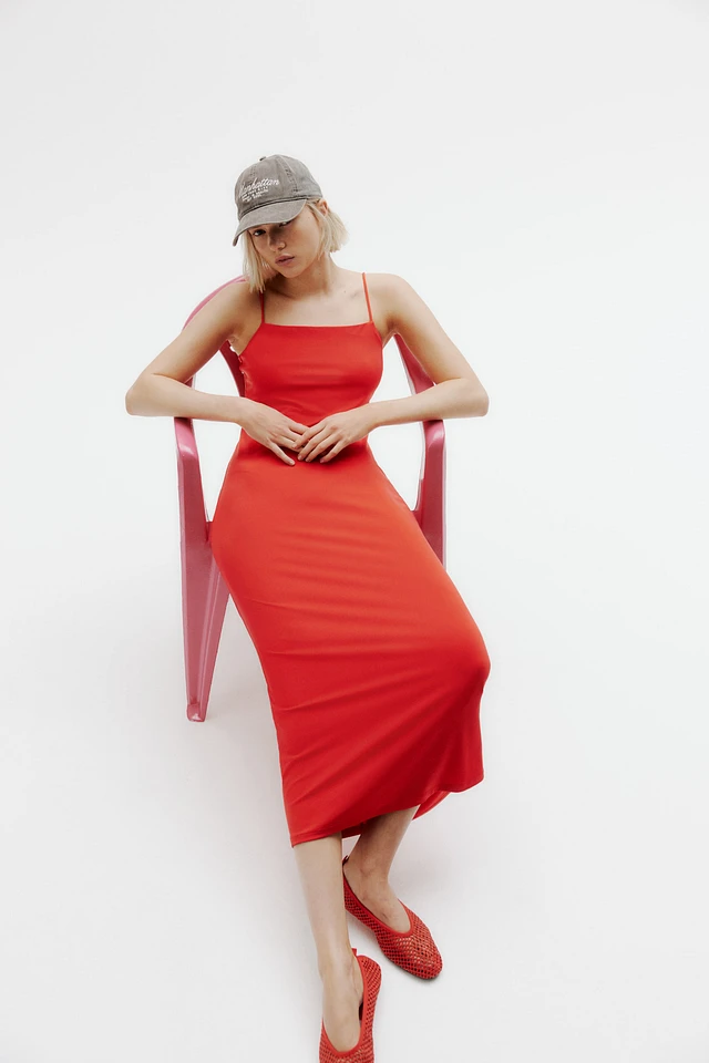 h&m bodycon dress red Magenta Pink Sheath Dress main image 0
