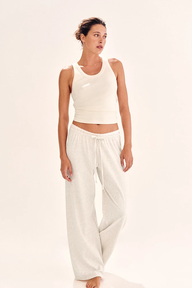 Pantalon en coton mélangé