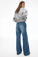Pantalon en denim avec cordon de serrage