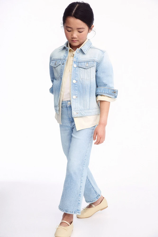 Cropped Flared Leg Jeans