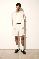 Relaxed Fit Linen-blend Shorts