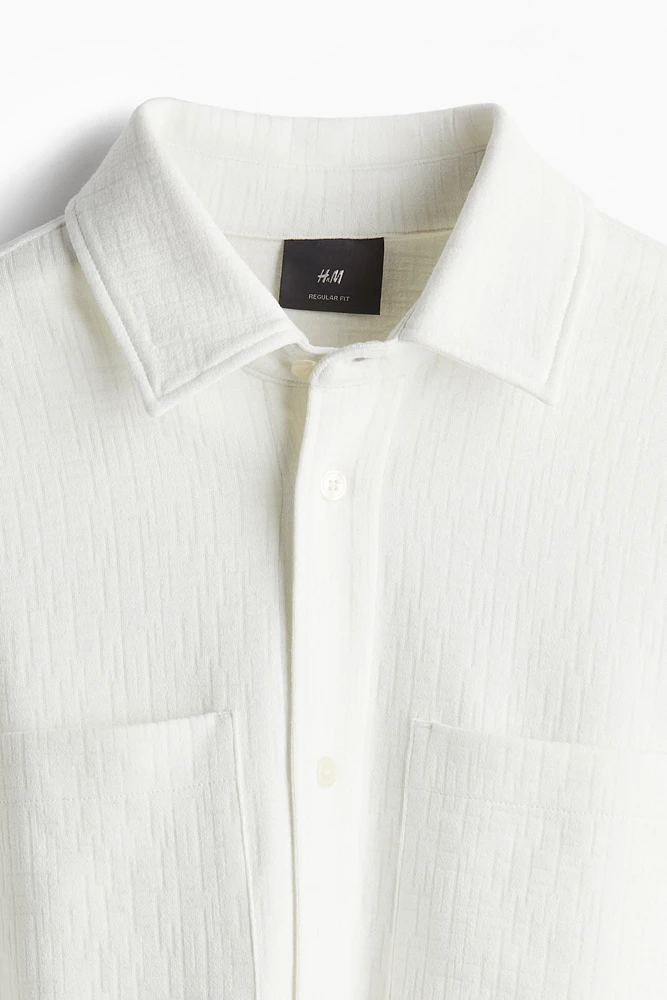 Regular Fit Textured Overshirt