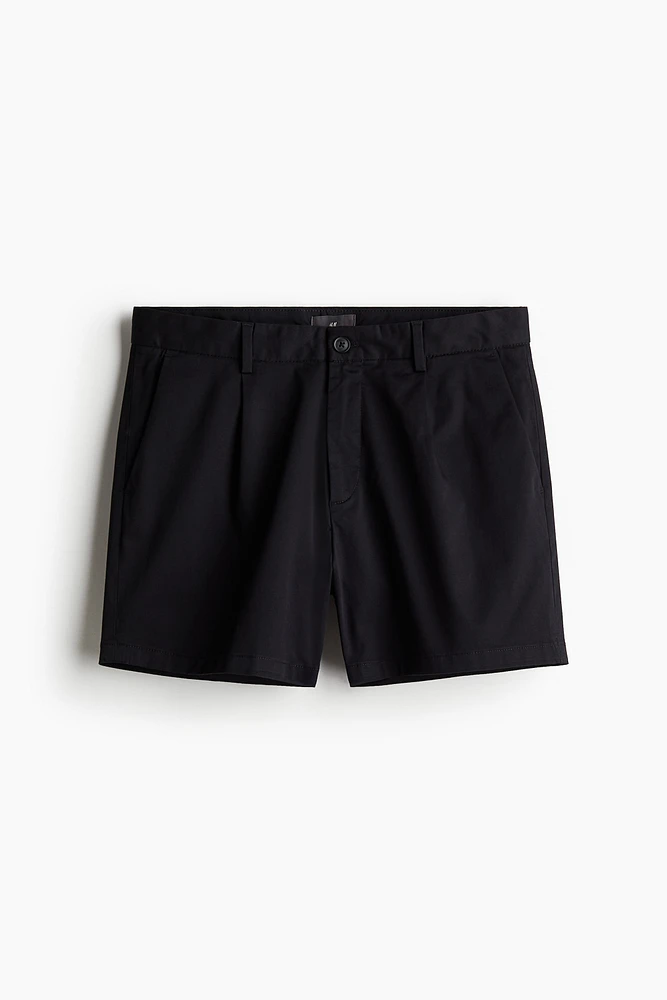 Regular Fit Pleat-detail Shorts