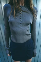 Button-detail Sweater