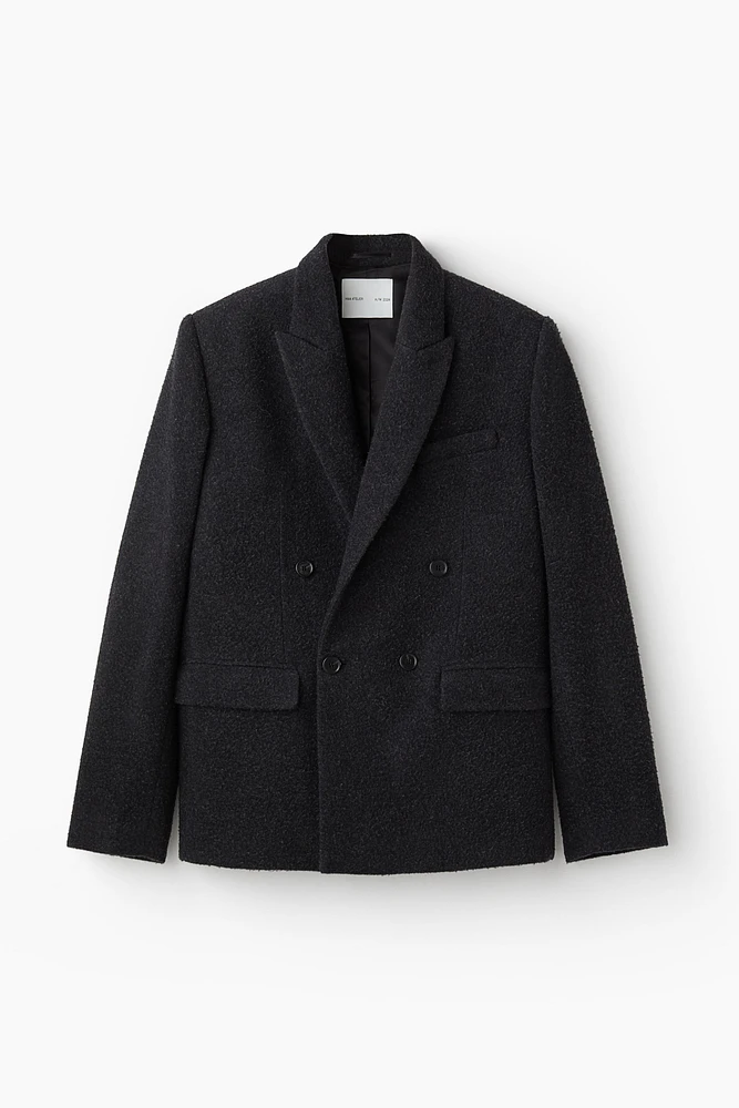 Wool-Blend Double-Breasted Blazer