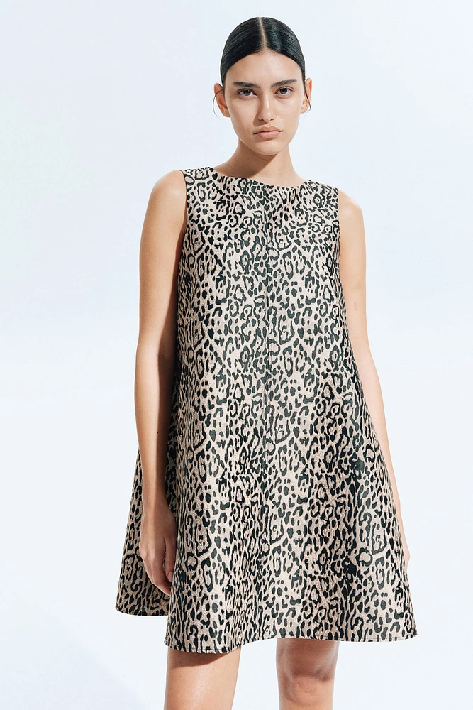 Jacquard-Weave Shift Dress