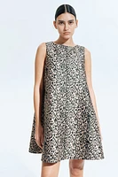 Jacquard-Weave Shift Dress