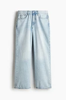 Jean droit taille basse ample