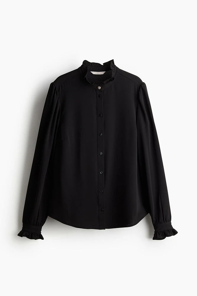 Ruffle-Trimmed Blouse