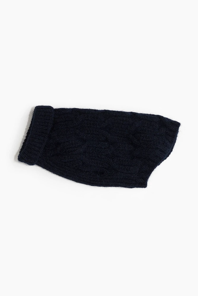 Cable-knit Dog Sweater
