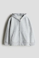 Hooded Cotton Sweatshirt Jacket