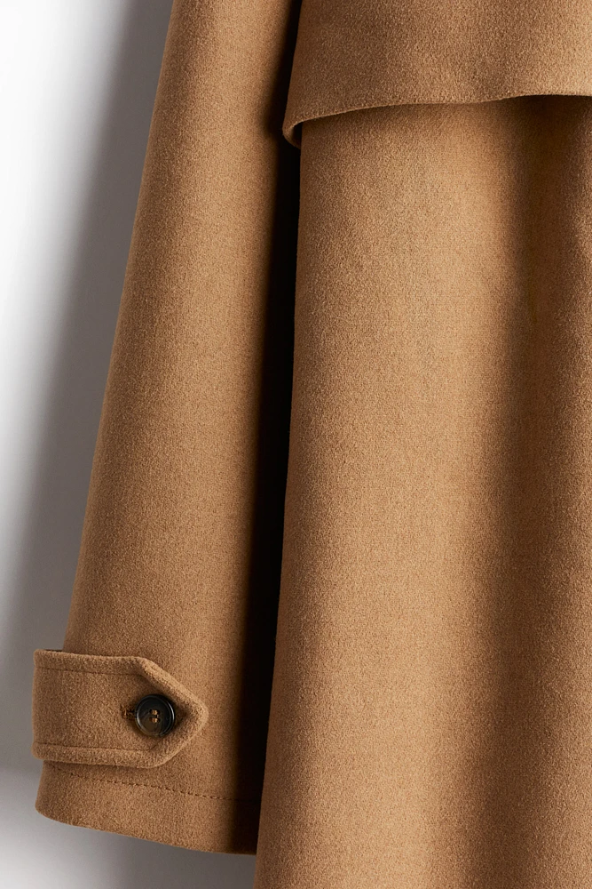 Brushed-Finish Twill Trench Coat