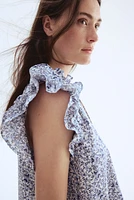 Ruffle-Trimmed Blouse