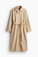 Single-Breasted Twill Trench Coat