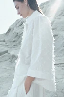 Oversized Fringe-Textured Shirt