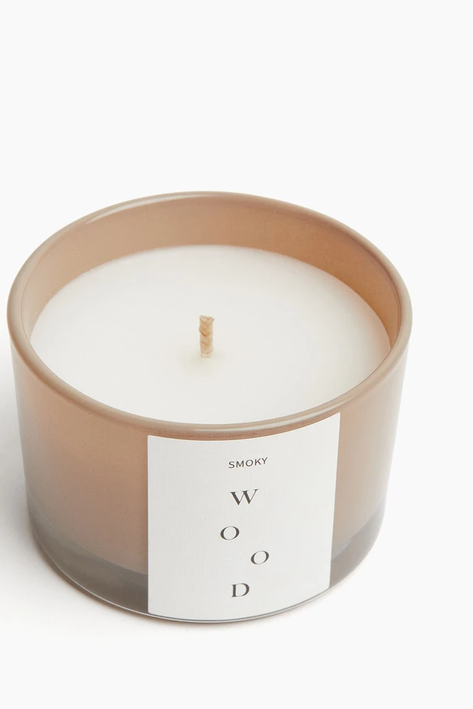 Bougie parfumée dans un pot en verre