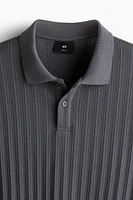 Slim-Fit Textured Jersey Polo Shirt