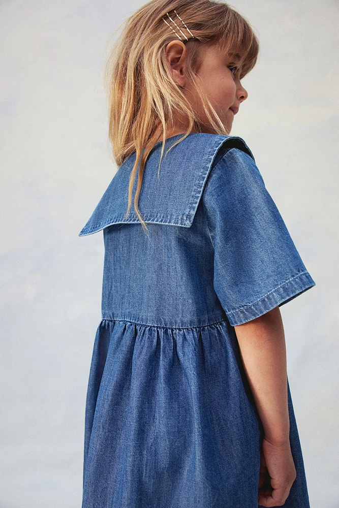 Cotton-blend Denim Dress