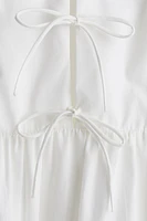 Robe en popeline avec détails noués