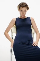 Draped Bodycon Maxi Dress