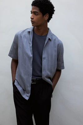 Regular Fit Textured-Weave Resort Shirt
