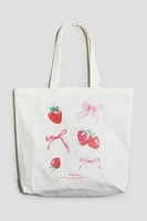 Printed Canvas Tote Bag