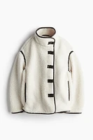 Loose-Fit Teddy Fleece Jacket