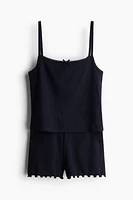 2-Piece Ribbed Jersey Set