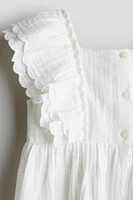 Scalloped-Trim Dress